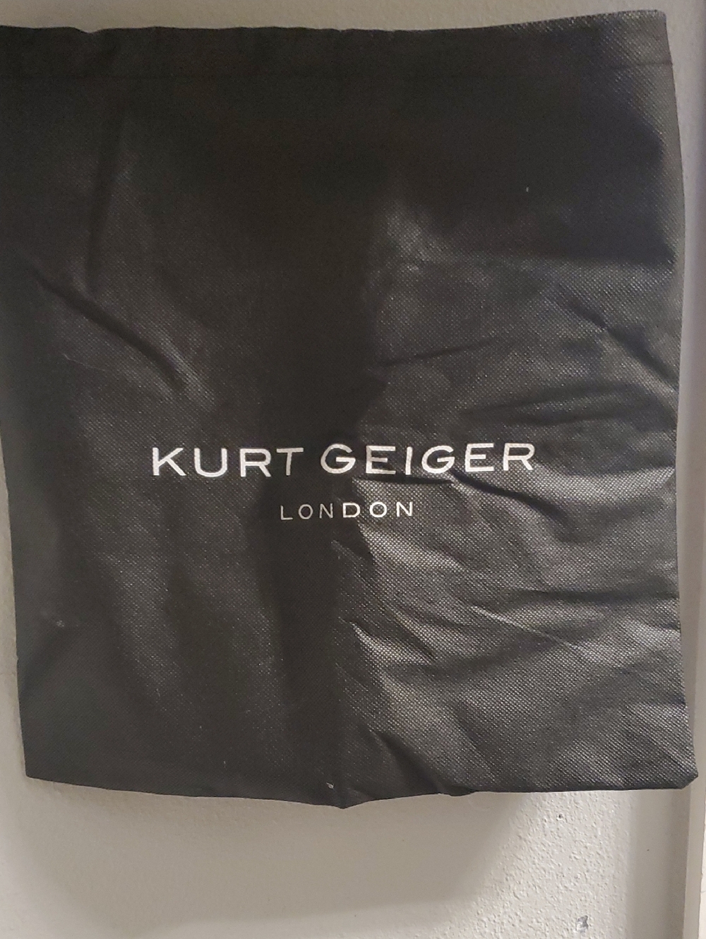 Kurt Geiger Black Logo Drawstring Dust Bag